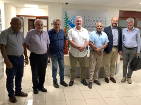 De gauche à droite :  Richard KALOÏ, Thierry LATASTE, Jean-Louis d'ANGLEBERMES, Yves GOYETCHE, Jean-Louis LAVAL, Benoît LOMBRIÈRE et Patrick OLLIVAUD.