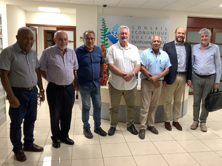 De gauche à droite :  Richard KALOÏ, Thierry LATASTE, Jean-Louis d'ANGLEBERMES, Yves GOYETCHE, Jean-Louis LAVAL, Benoît LOMBRIÈRE et Patrick OLLIVAUD.