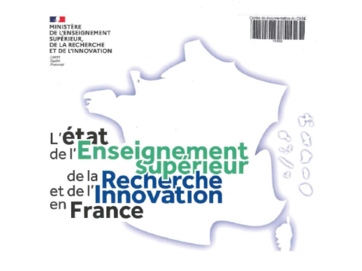 Nouveauté du centre de documentation: l'état de l'enseignement supérieur, de la recherche et de l'innovation en France.