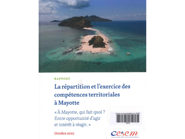 La répartition et l'exercice des compétences territoriales à Mayotte.