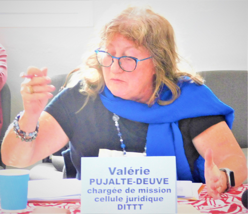 Valérie Pujalte-Deuve, chargée de mission cellule juridique de la Direction des Infrastructures, de la Topographie et des Transports Terrestres (DITTT).