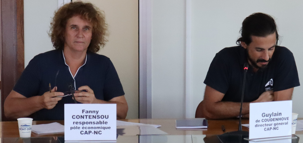 Madame Fanny Contensou, responsable du pôle économique de la CAP-NC ( Chambre d’Agriculture et de la Pêche de la Nouvelle-Calédonie) et Monsieur Guylain de Coudenhove, Directeur général de la CAP-NC.