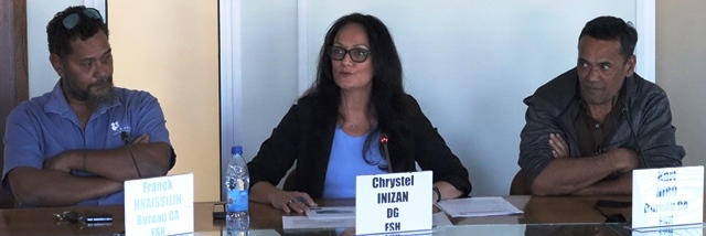 De gauche à droite : monsieur Franck HNAISSILIN, membres du bureau du conseil d’administration, madame Chrystel INIZAN, directrice générale, monsieur Karl HIRO,  membre du bureau du conseil d’administration.