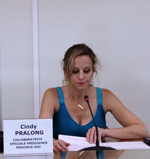 Madame PRALONG, collaboratrice spéciale de la présidente de la province Sud.