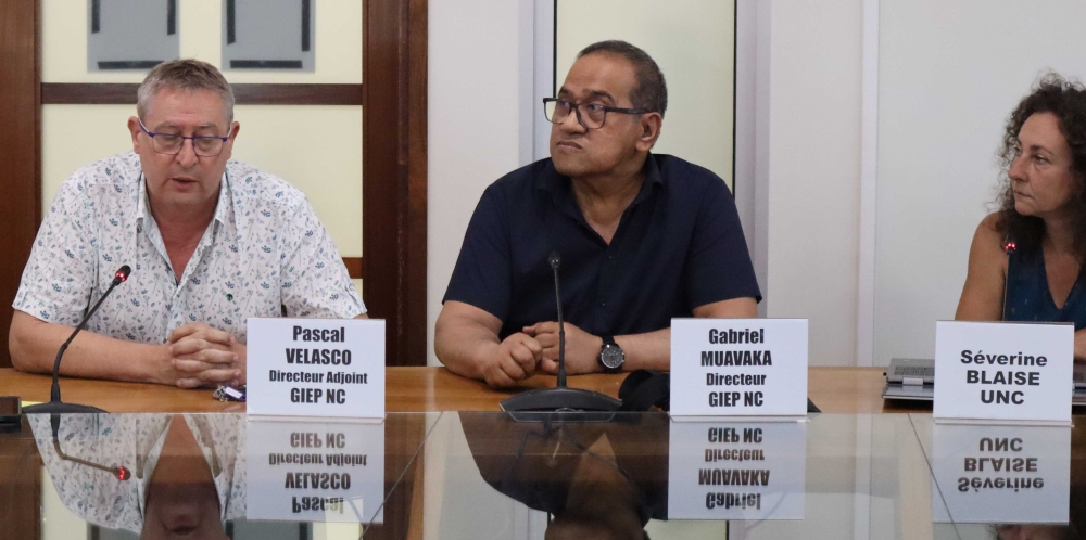 De gauche à droite, au titre du GIEP : Monsieur Gabriel MUAVAKA - Directeur p.i du groupement pour l’insertion et l’évolution professionnelle ( GIEP ) et Monsieur Pascal VELASCO - Directeur adjoint chargé de la formation.