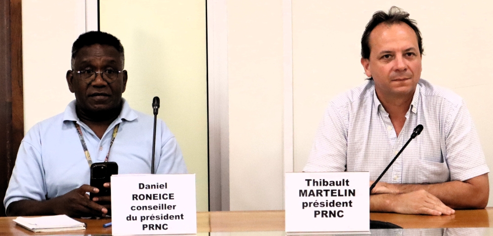 M. Daniel Roneice, conseiller du président de Prony Ressources New Caledonia (PRNC), M. Thibault Martelin, Président de PRNC