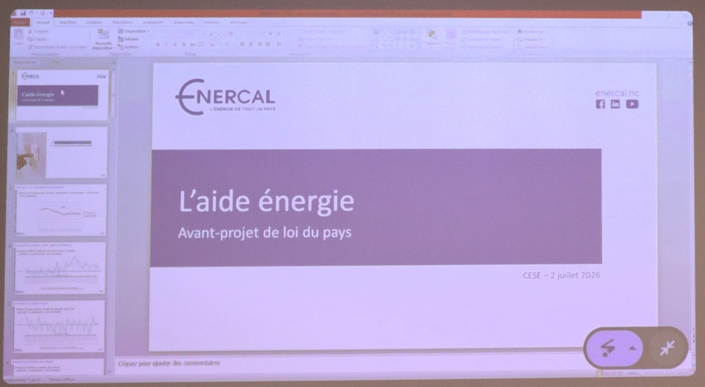 Présentation powerpoint d'Enercal.